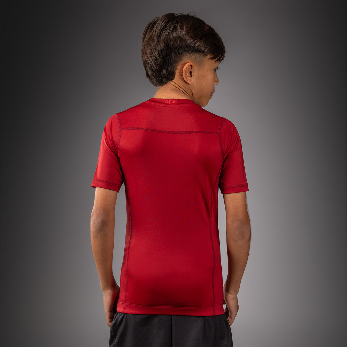 Rashguard à Manches Courtes Pour Enfant Venum Attack - Noir/Rouge - product-type_T-Shirts de Compression