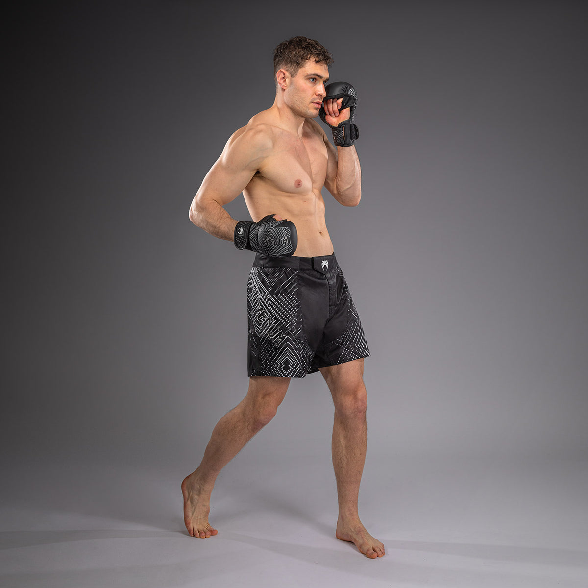 Short de Combat Venum Midnight Fury – Noir/Gris/Argent - product-type_Shorts de MMA