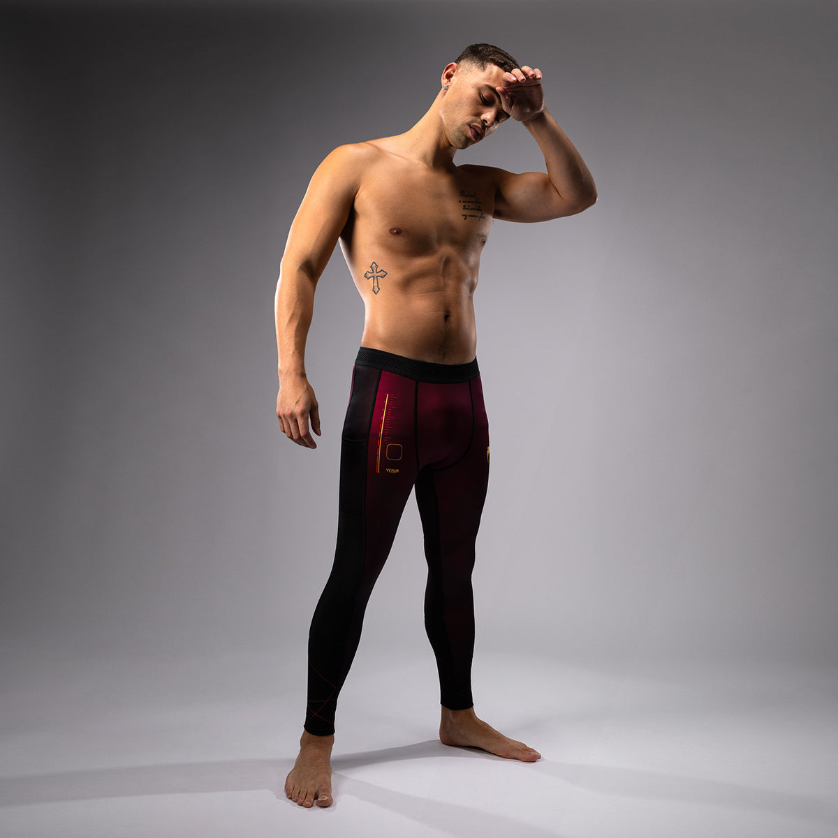 Pantalon de Compression Venum Tactical XT- Noir/Bordeaux/Or - product-type_Pantalons de Compression
