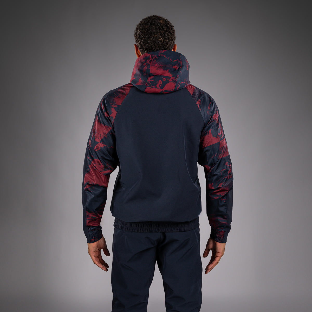 Sweat à capuche zippé Homme UFC Zenith by Venum Authentic Fight Week - Bleu marine/Bordeaux/Argent - product-type_Vestes