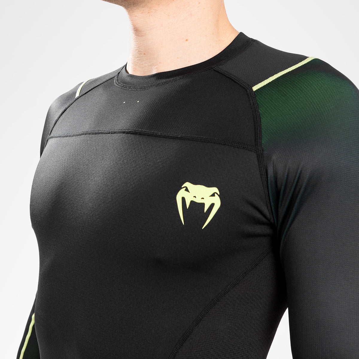 Rashguard Hommes - Manches longues Venum Fusion 2.0 - Noir/Jaune - product-type_T-Shirts de Compression