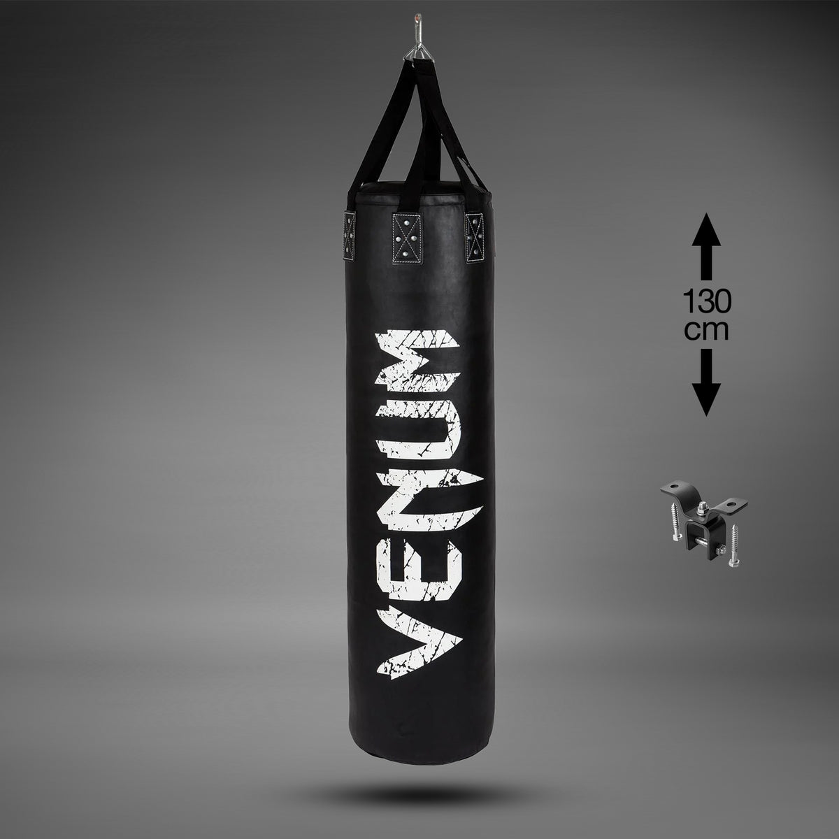 Sac de Frappe Venum Challenger + Crochet de Fixation - Plein - 130cm - Noir/Blanc - product-type_Sacs de frappe