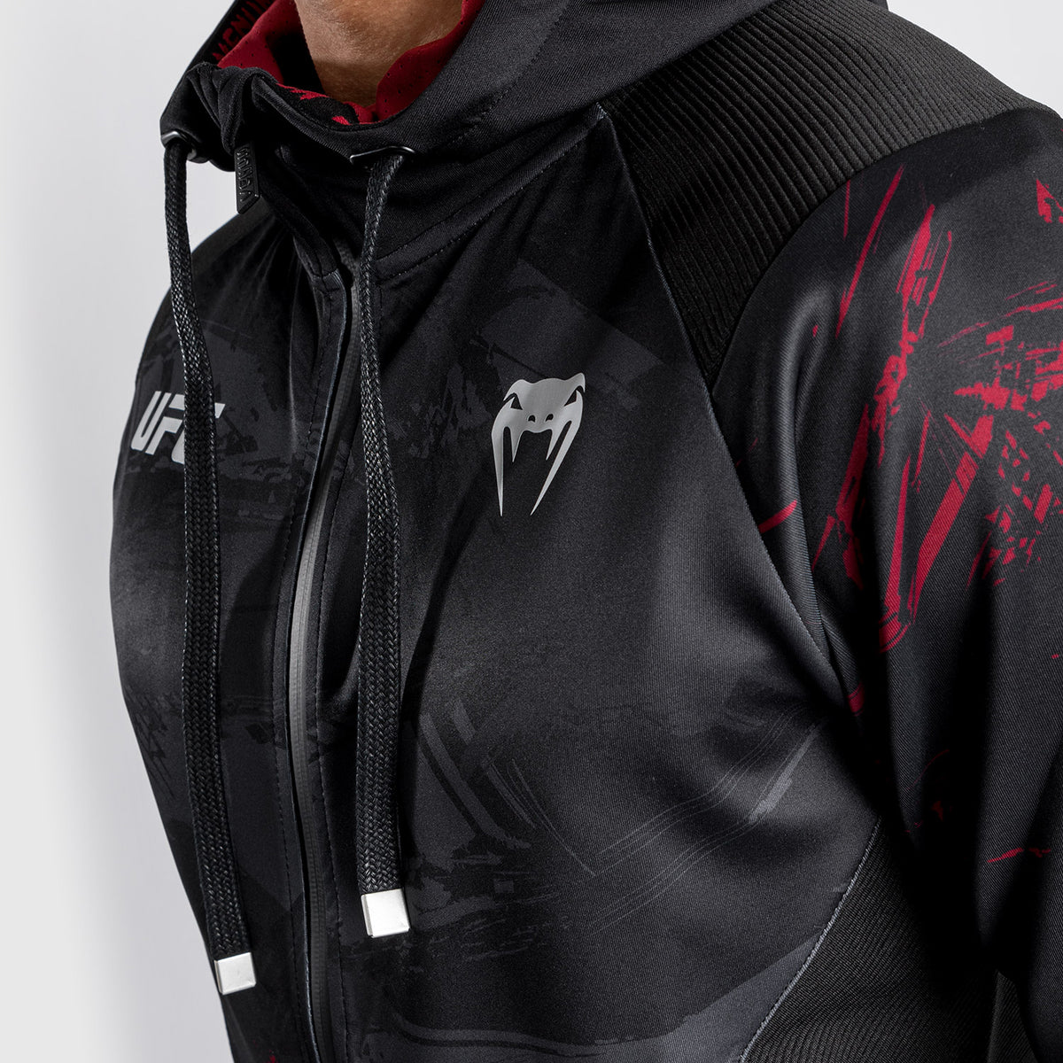 Veste à capuche pour Hommes UFC Venum Authentic Fight Week 2.0 - Noir/Rouge - product-type_Vestes
