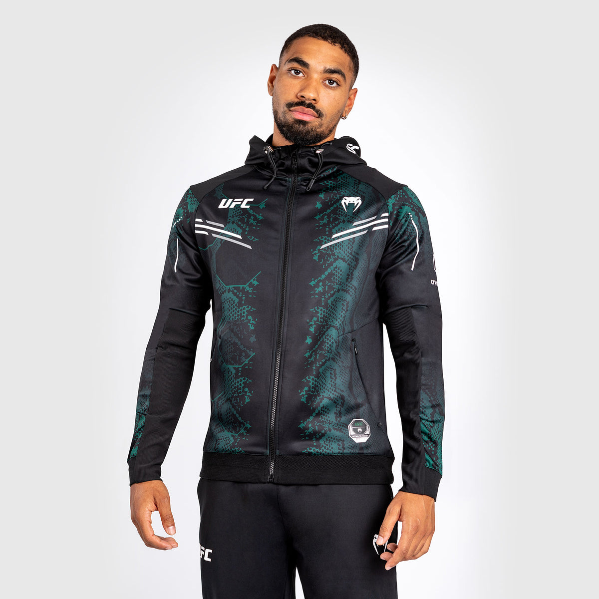 Veste à capuche pour Hommes UFC Adrenaline by Venum Authentic Fight Night - Emerald Edition - Vert/Noir - product-type_Vestes