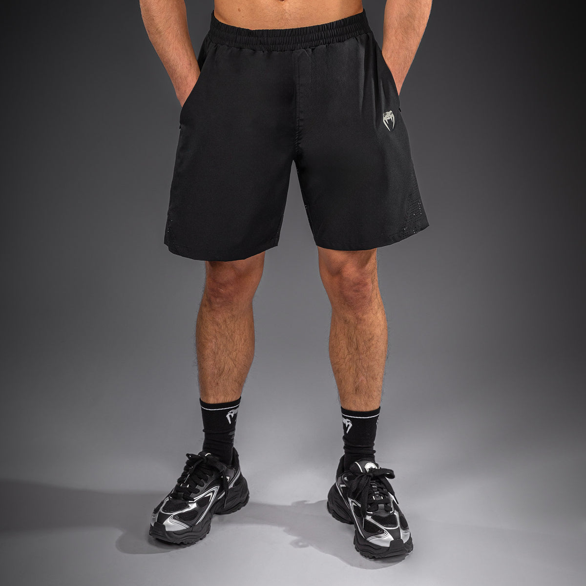 Short d’Entraînement Venum Lazer - Noir/Gris - product-type_Shorts de training
