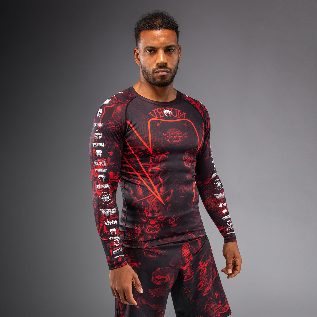 Rashguard à Manches Longues Venum 20th Anniversary - Noir/Rouge - product-type_T-Shirts de Compression