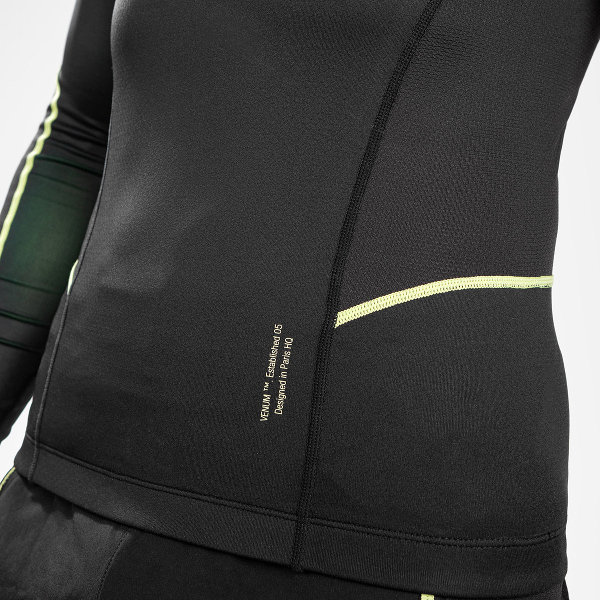Rashguard Hommes - Manches longues Venum Fusion 2.0 - Noir/Jaune - product-type_T-Shirts de Compression