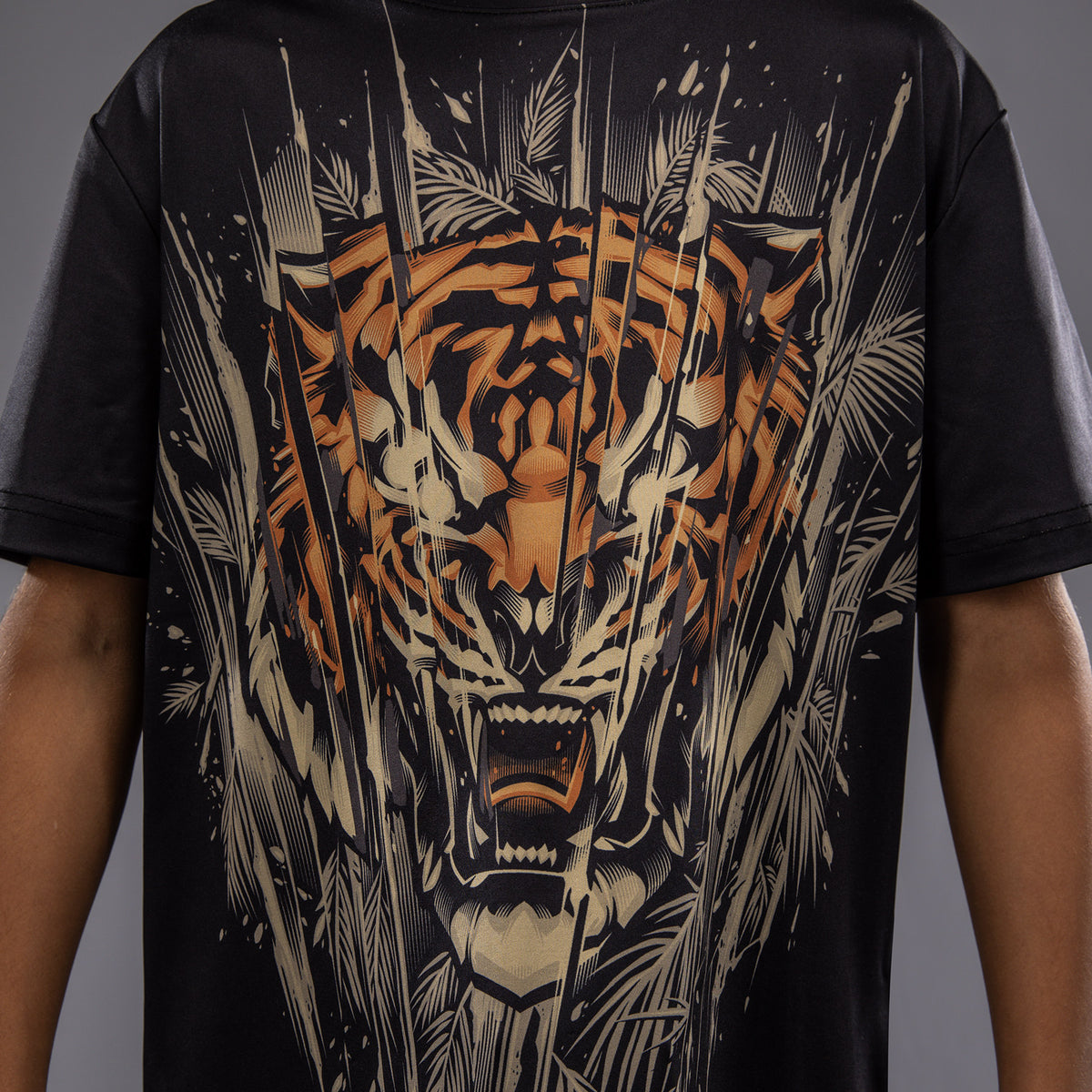 T-Shirt Dry-Tech Venum Tiger pour Enfants - Noir/Orange Néon - product-type_T-Shirts Dry Tech