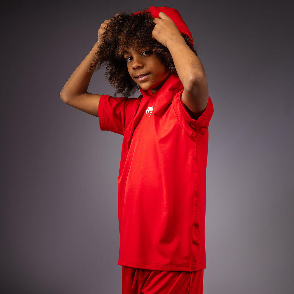 Sweat à capuche à manches courtes Dry Tech pour Enfants Venum Elite - Rouge - product-type_Sweatshirts