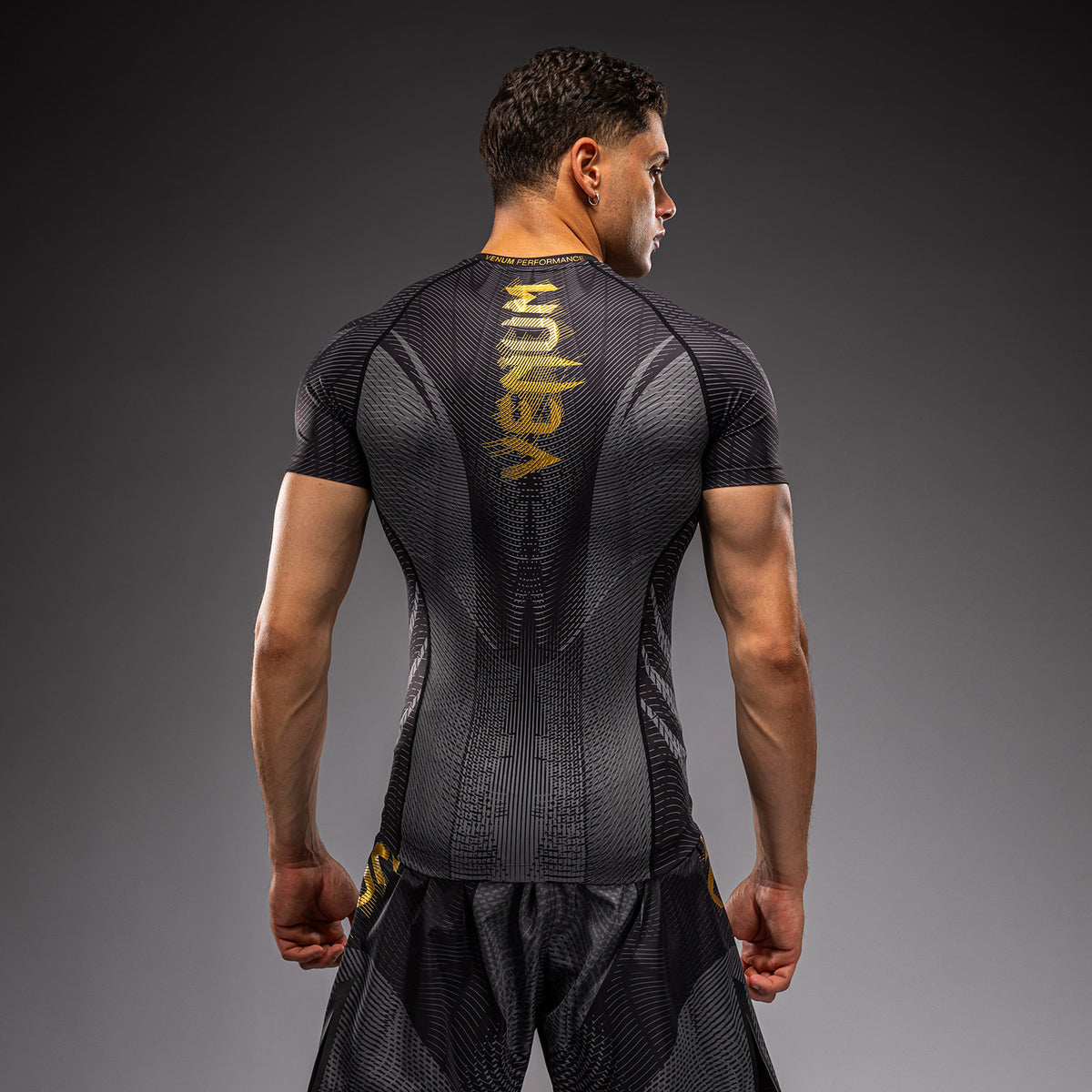 Rashguard à Manches Courtes Venum Galactic 3.0 - Noir/Or - product-type_T-Shirts de Compression