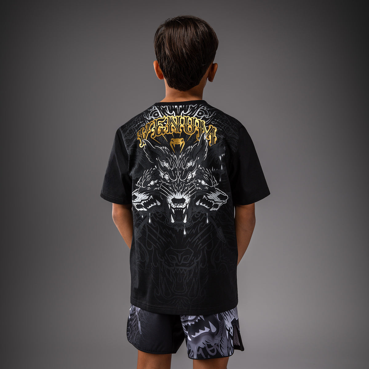 T-shirt Pour Enfants Venum Wolf Atak – Noir/Gris - product-type_T-Shirts