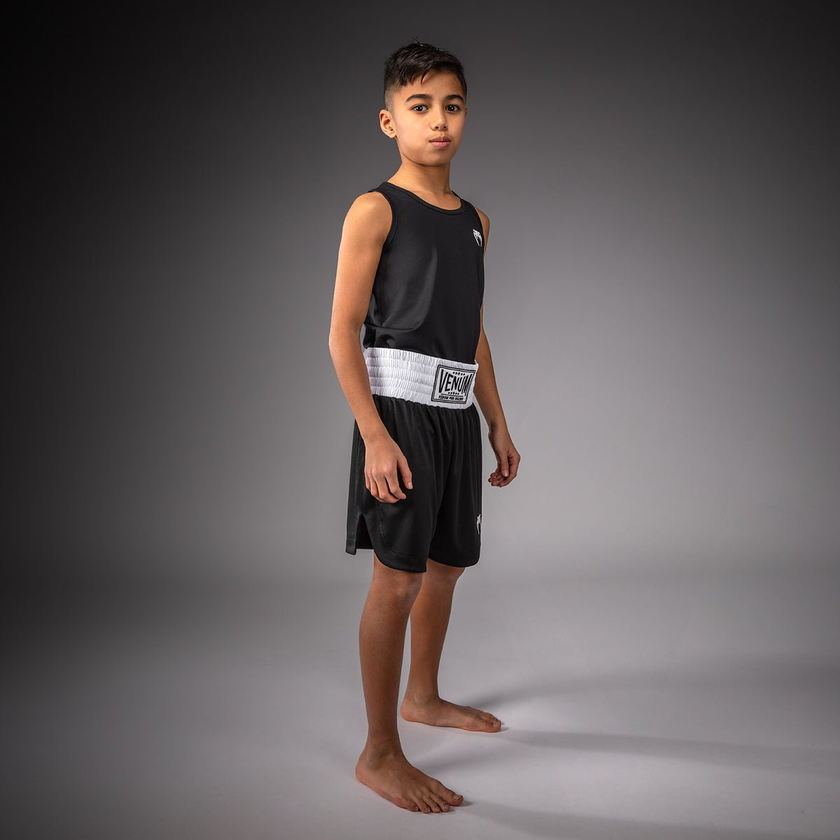 Short de Boxe Venum Classic Pour Enfants – Noir/Blanc - product-type_Shorts de boxe