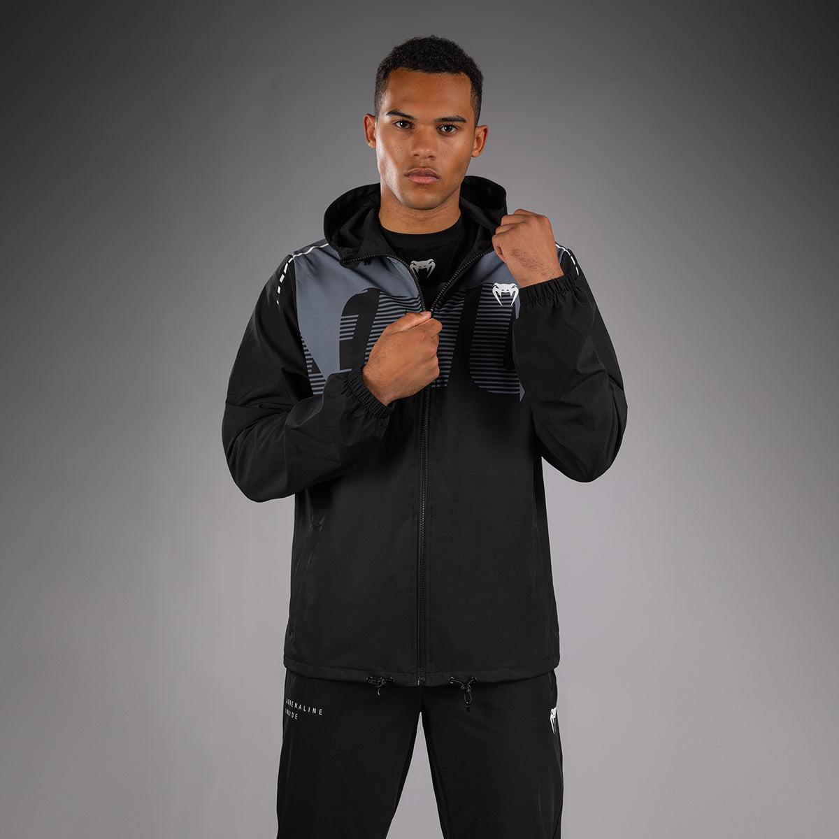 Veste de Survêtement Venum Adrenaline – Noir/Gris Argenté - product-type_Vestes