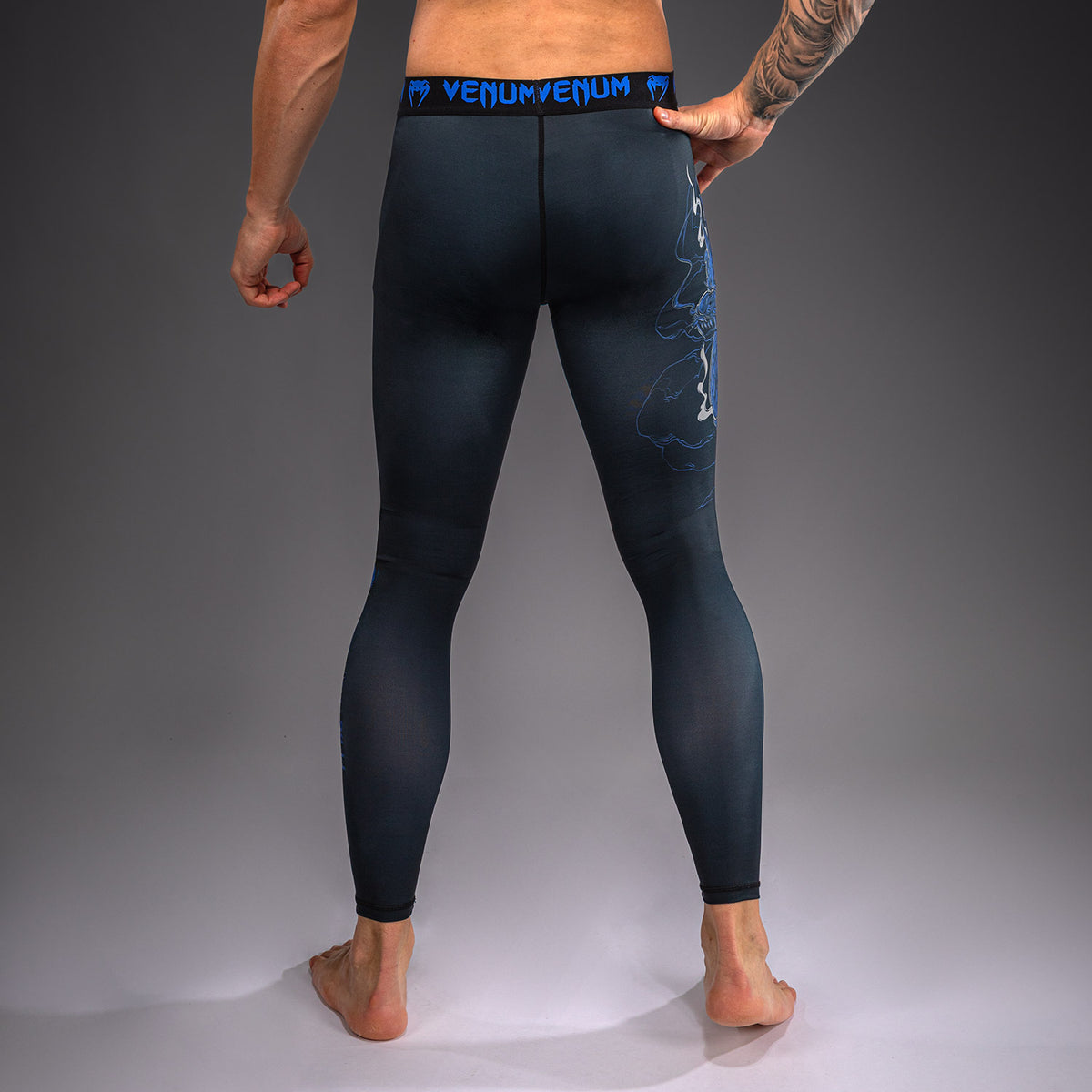 Pantalon de compression Venum Thunder Dragon – Noir/Bleu Royal - product-type_Pantalons de Compression