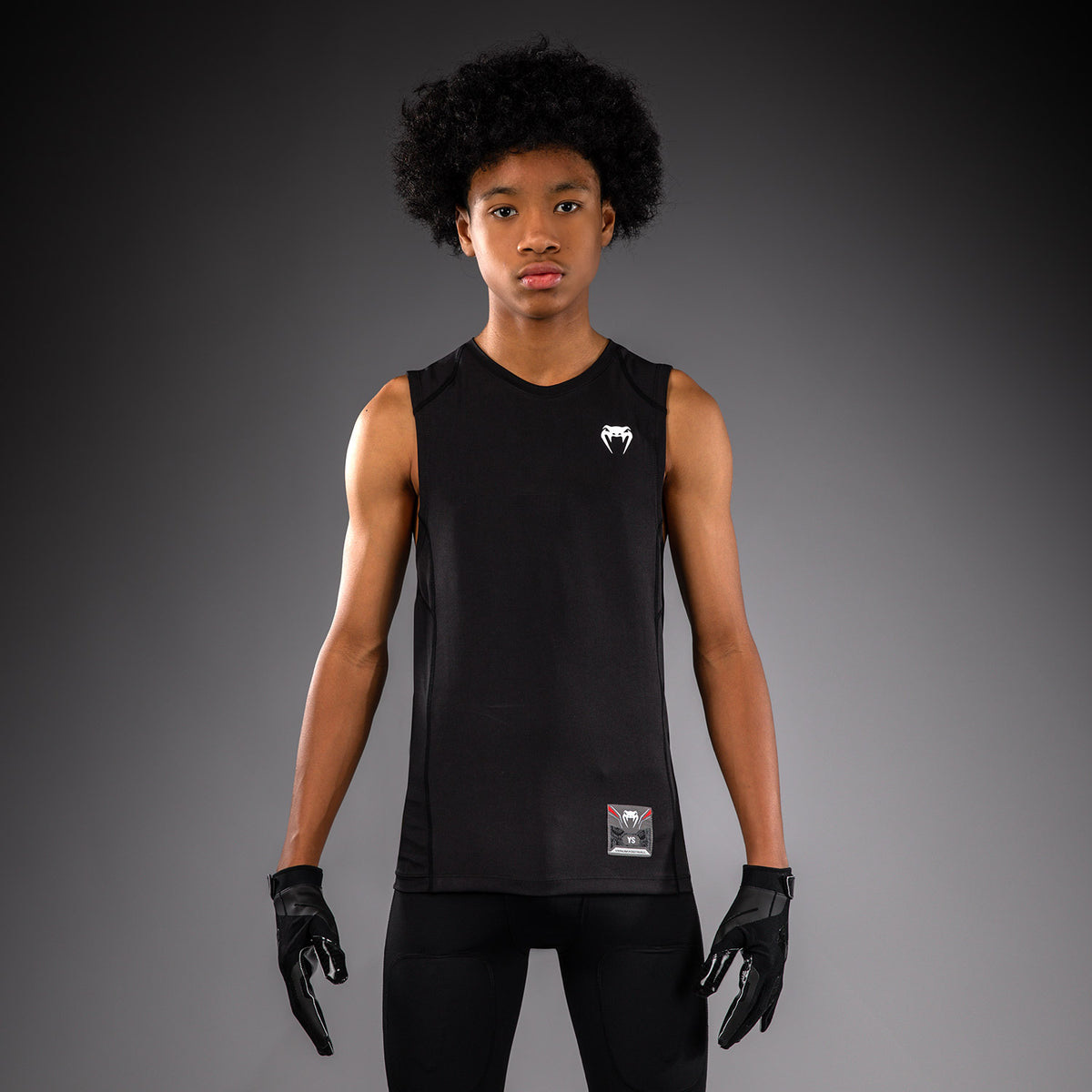 Haut de Compression sans manches pour Enfants Venum Elite Football - Noir - product-type_T-Shirts Dry Tech