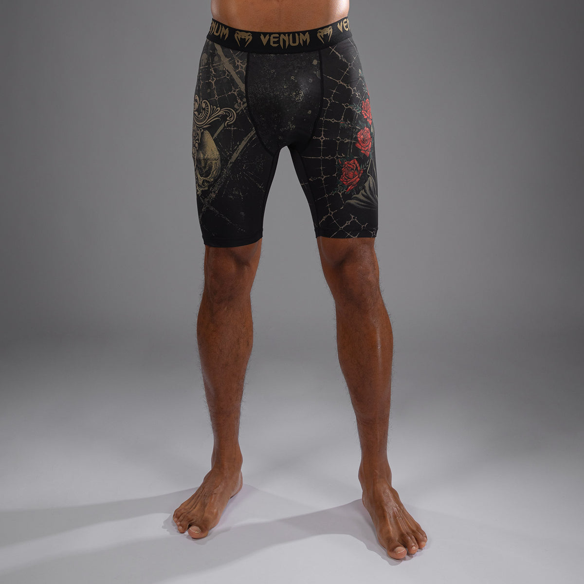Short de compression pour Hommes Venum Santa Muerte 5.0 - Noir Profond/Or - product-type_Shorts de compression