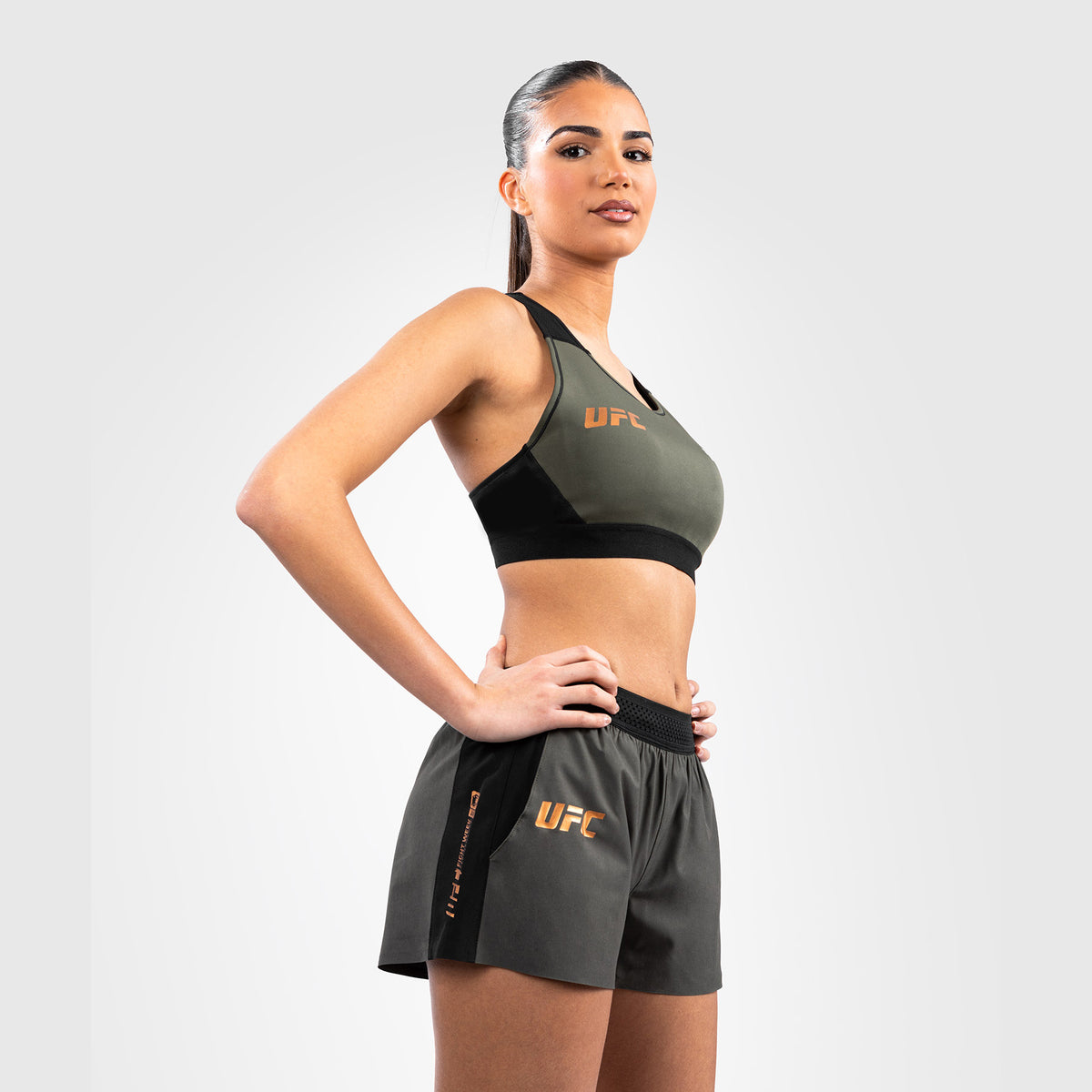 Short de performance pour Femmes UFC Adrenaline by Venum Fight Week - Khaki - product-type_Shorts de training
