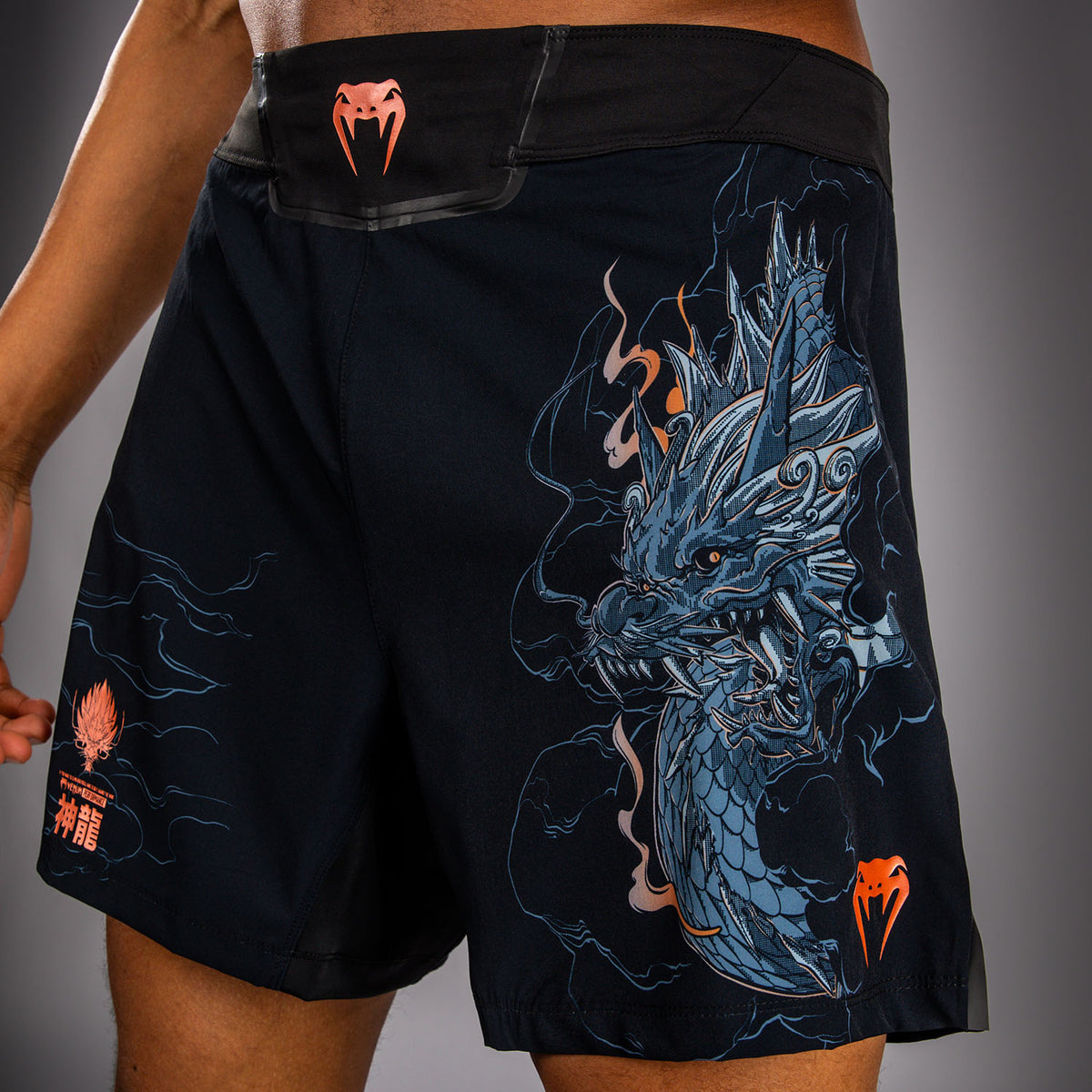 Short de Combat Venum Thunder Dragon – Noir/Gris/Cuivre - product-type_Shorts de MMA