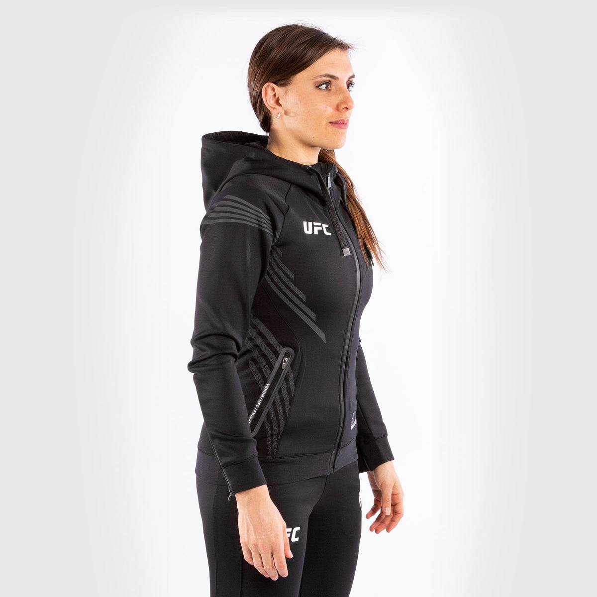 Sweatshirt à Capuche Femme Personnalisé UFC Venum Authentic Fight Night - Noir - product-type_Vestes