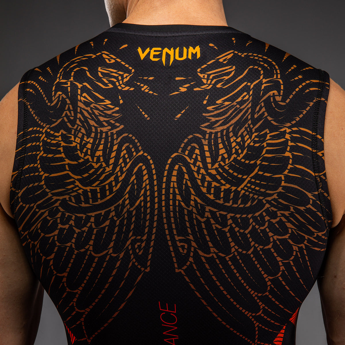Rashguard Sans Manches Venum Quetzal Fury - Noir/Rouge Fury/Mandarine - product-type_T-Shirts de Compression