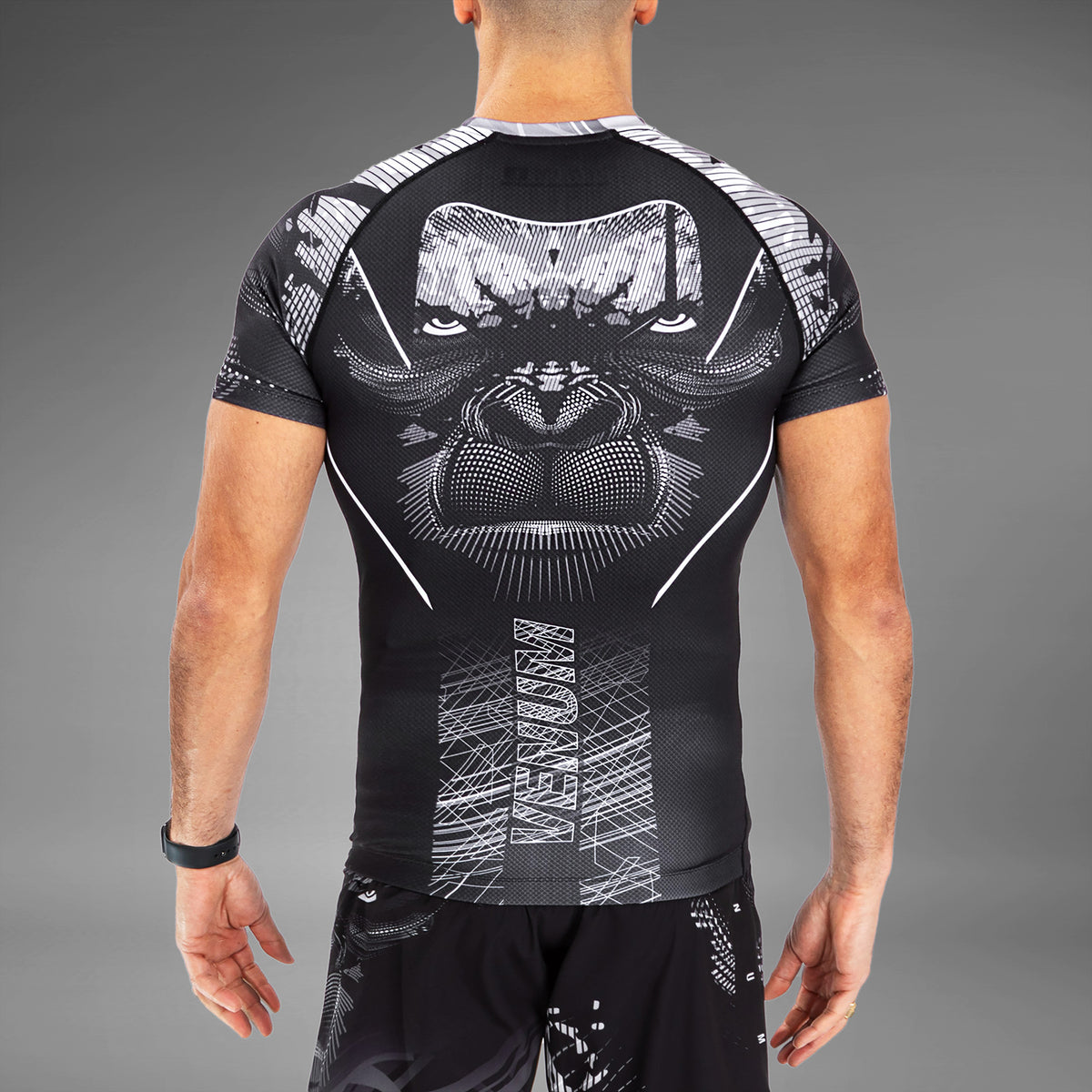 Rashguard Manches Courtes Venum Gorilla Jungle - Noir/Blanc - product-type_T-Shirts de Compression