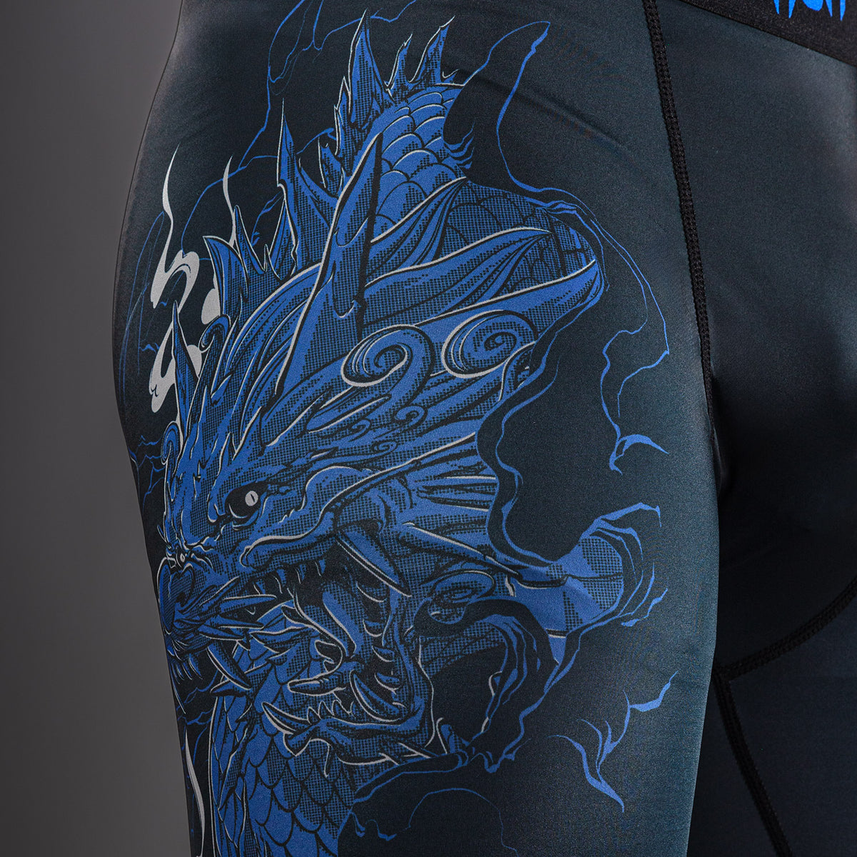 Pantalon de compression Venum Thunder Dragon – Noir/Bleu Royal - product-type_Pantalons de Compression