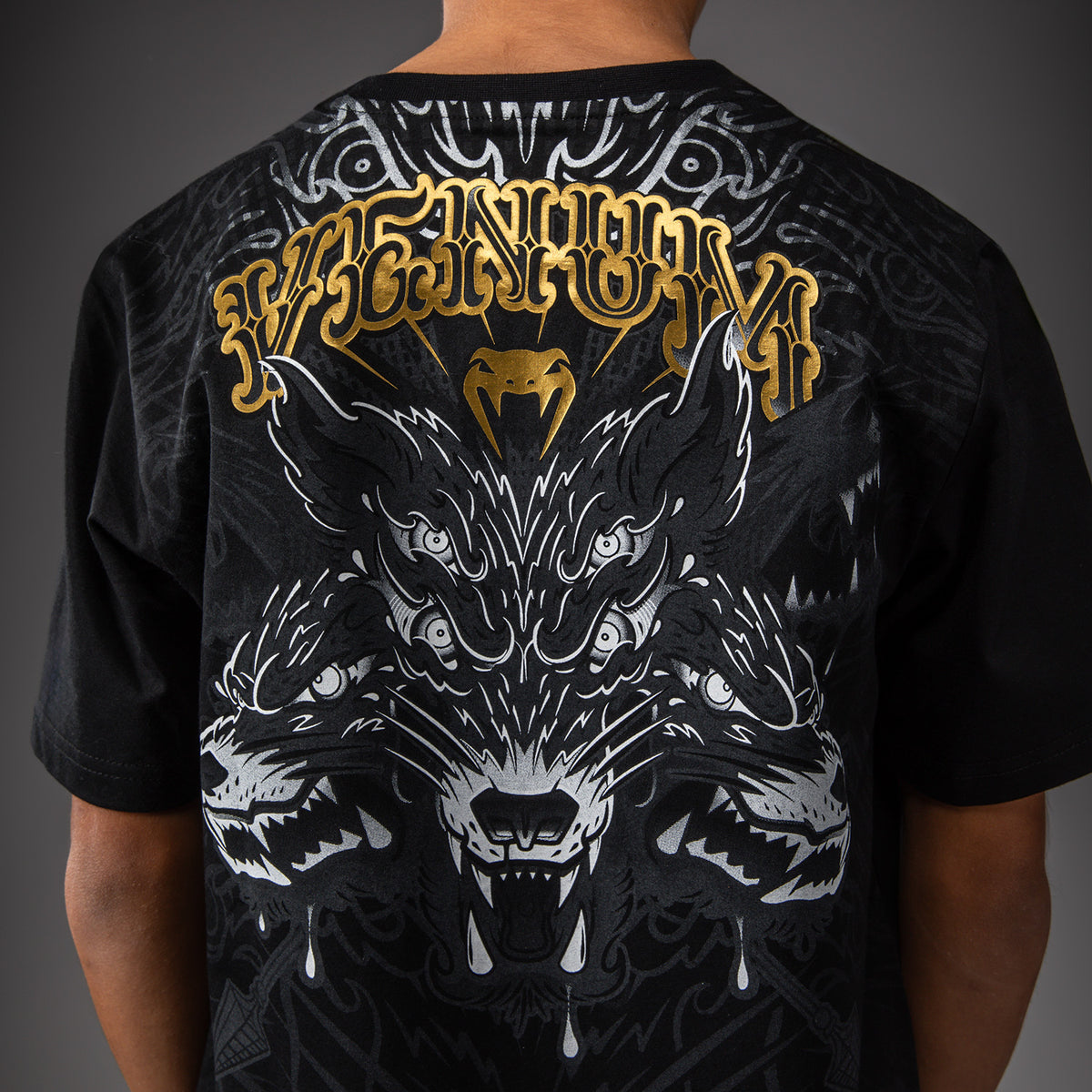 T-shirt Pour Enfants Venum Wolf Atak – Noir/Gris - product-type_T-Shirts