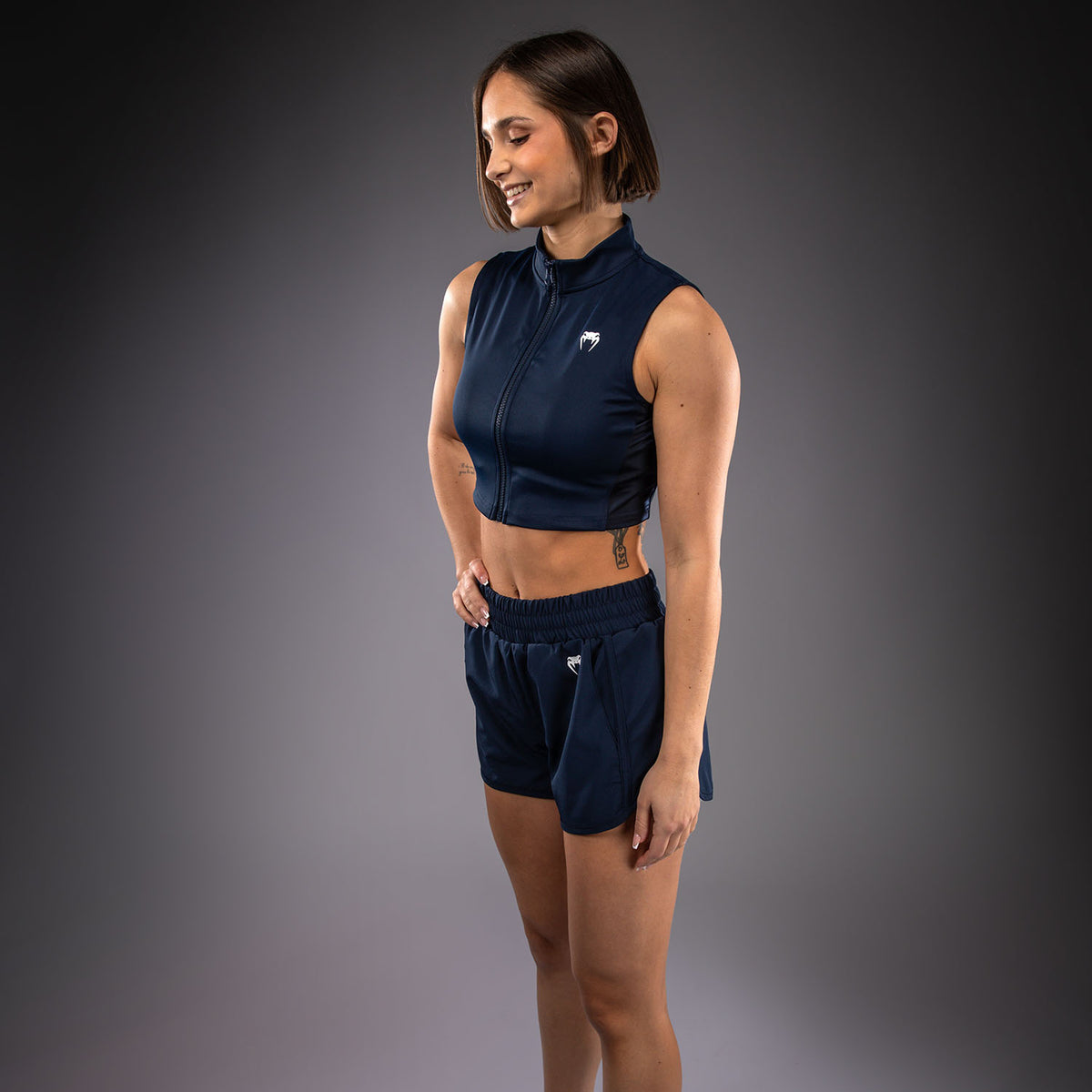 Crop Top pour Femme Venum Sculpt Shape - Bleu Marine - product-type_T-Shirts
