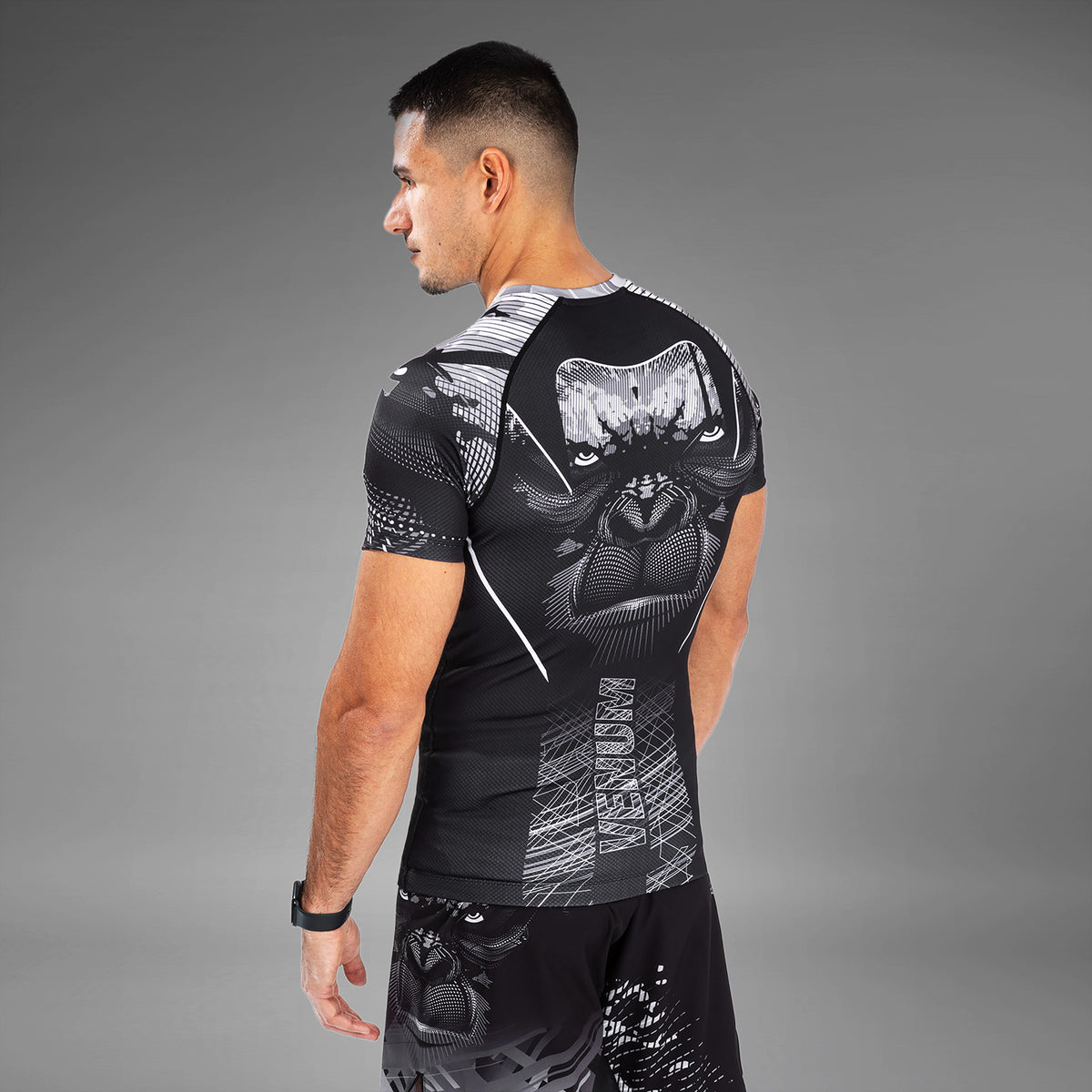 Rashguard Manches Courtes Venum Gorilla Jungle - Noir/Blanc - product-type_T-Shirts de Compression