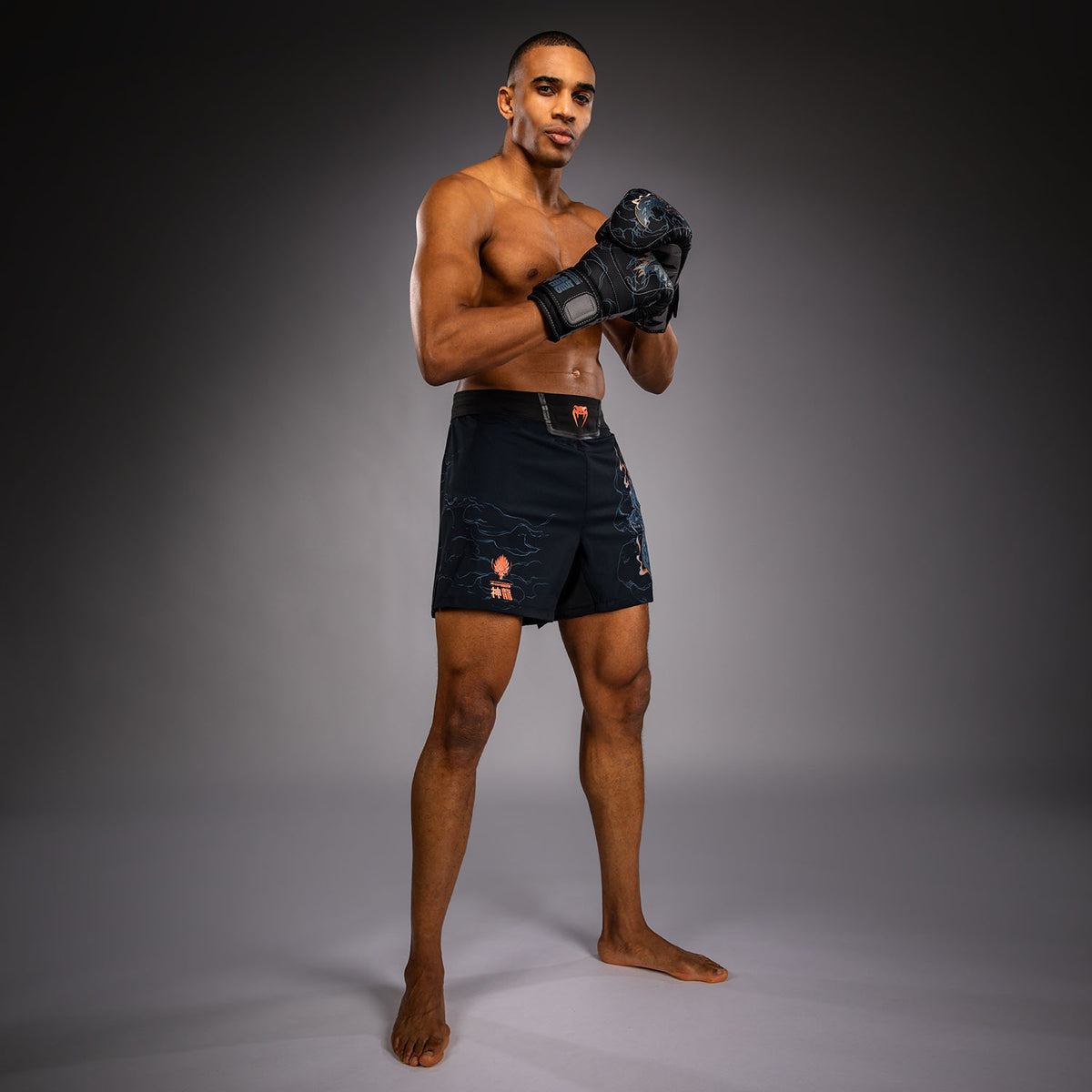 Short de Combat Venum Thunder Dragon – Noir/Gris/Cuivre - product-type_Shorts de MMA