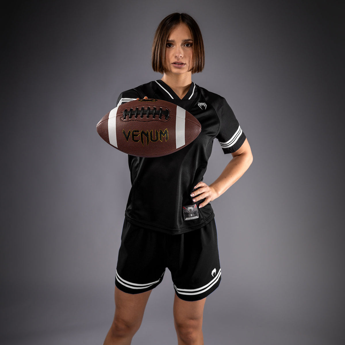 T-shirt pour Femme Venum Flag Football - Noir - product-type_T-Shirts Dry Tech