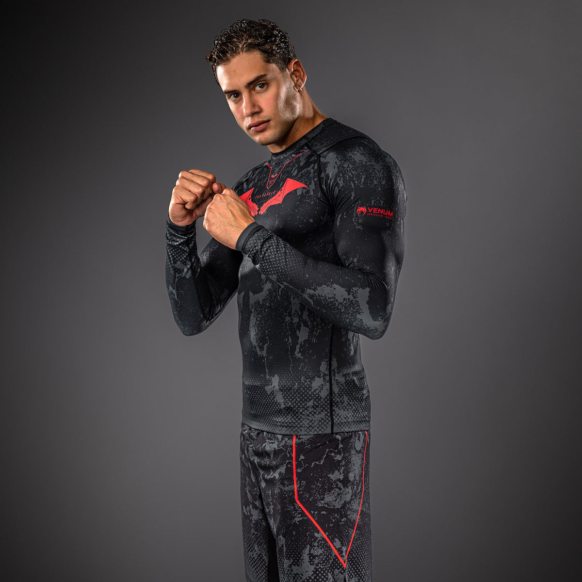 Rashguard à manches longues Venum x Batman - Noir/Gris/Rouge - product-type_T-Shirts de Compression