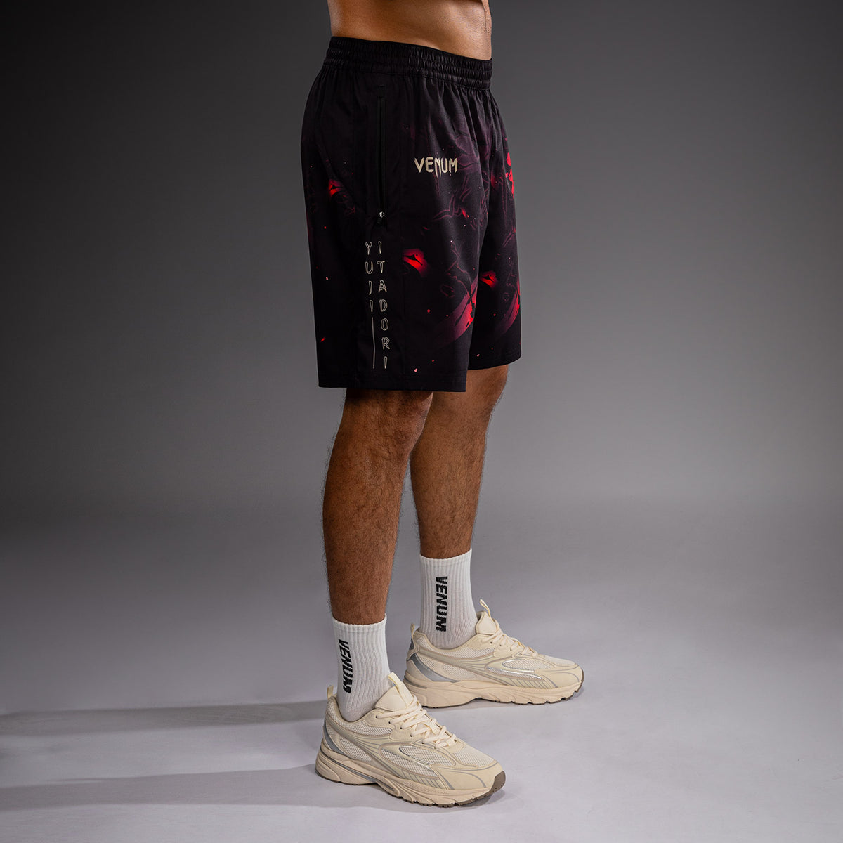 Short d’Entraînement Itadori Jujutsu Kaisen x Venum – Noir/Rouge - product-type_Shorts de training