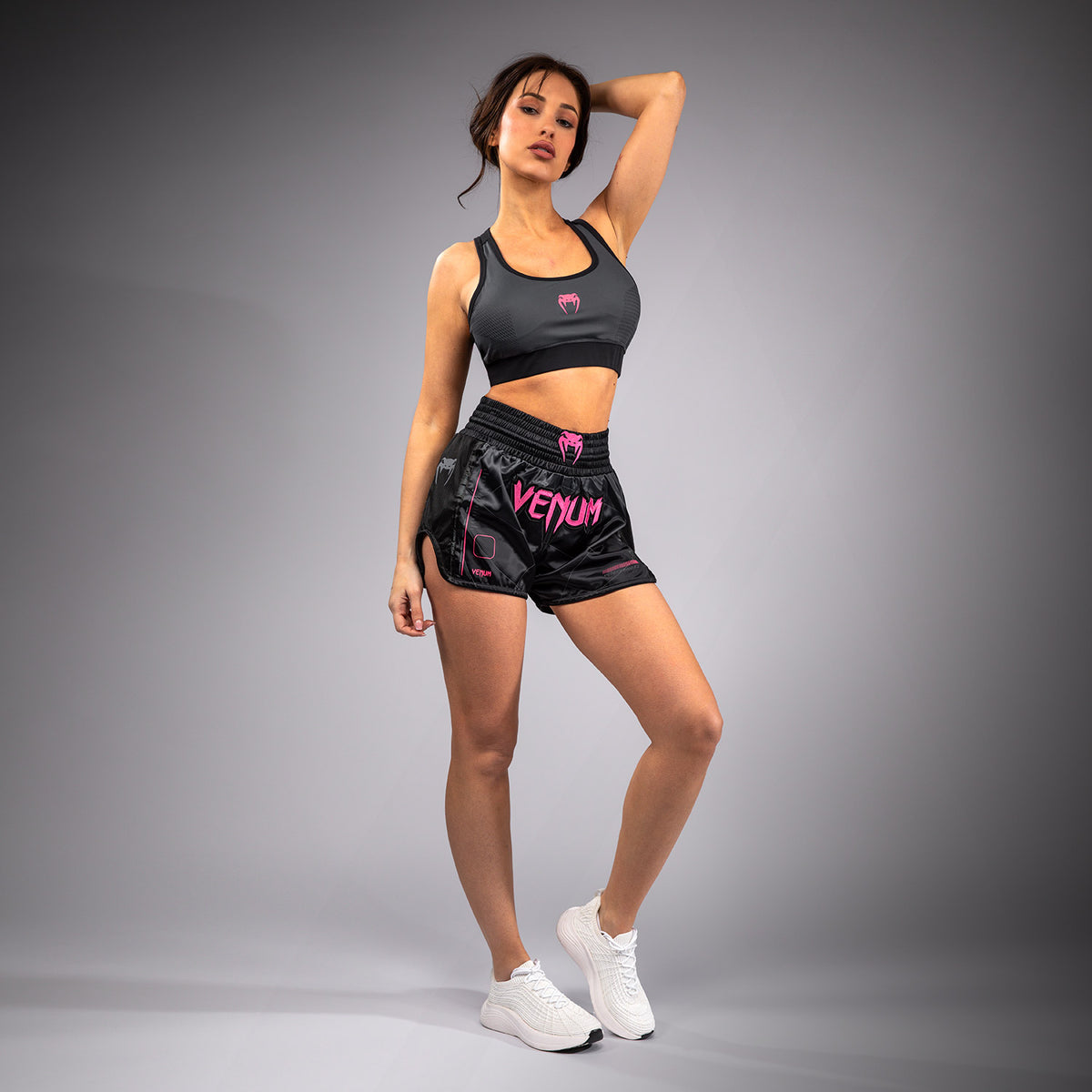 Short de Muay Thai Venum Tactical XT- Noir/Gris Tempête - product-type_Shorts de Muay Thai