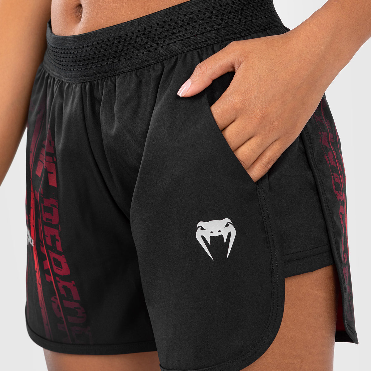Short de Performance pour Femmes UFC Venum Performance Institute 2.0 - Noir/Rouge - product-type_Shorts de training