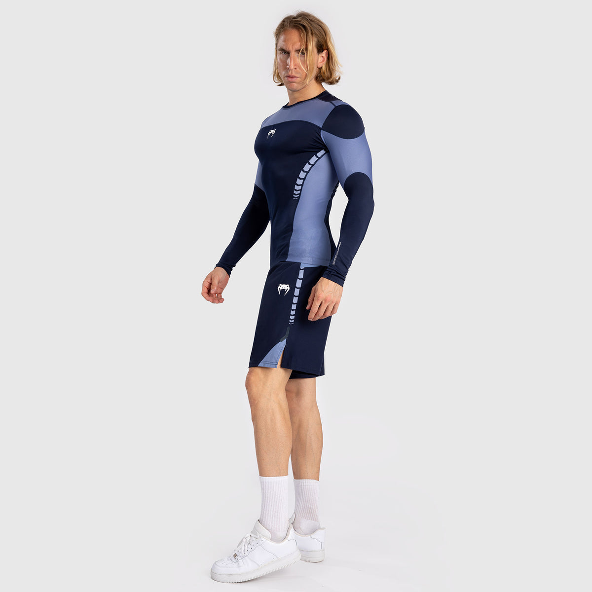 Rashguard À Manches Longues pour Hommes Venum Tempest - Bleu Marine/Bleu - product-type_T-Shirts de Compression