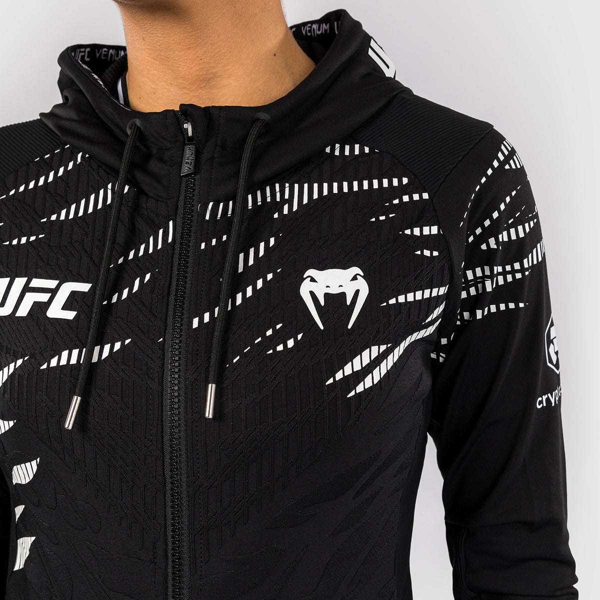 Sweatshirt à Capuche pour Femmes UFC Fusion by Venum Personnalisé Authentic Fight Night - Noir - product-type_Vestes