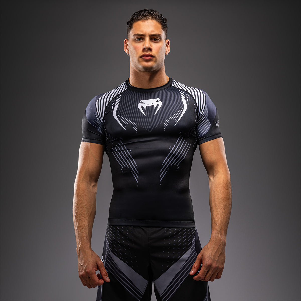 Rashguard à Manches Courtes Venum No-Gi 6.0 - Noir/Blanc - product-type_T-Shirts de Compression