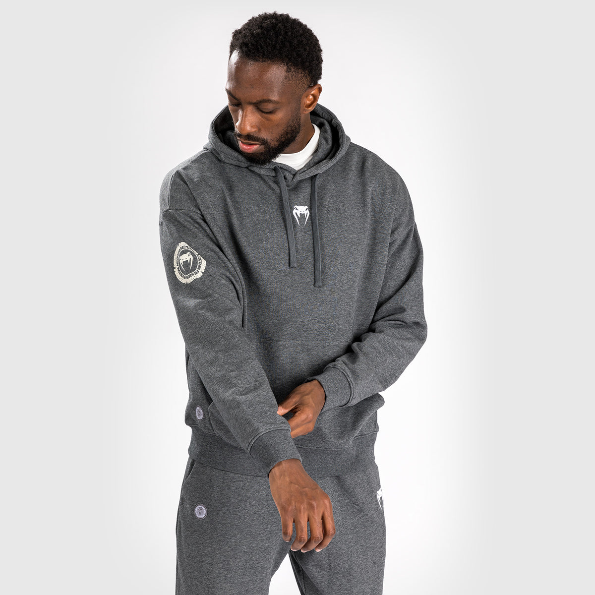 Sweatshirt À Capuche Pour Hommes Venum Vortex XL Lite - Gris Foncé Chiné - product-type_Sweatshirts