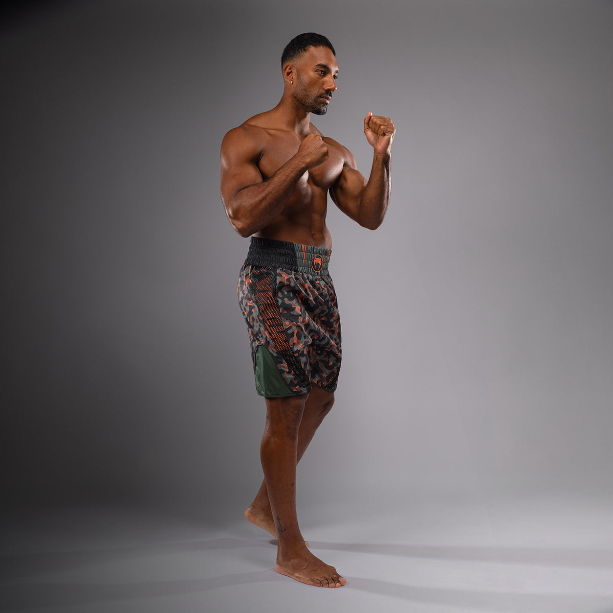Short de boxe Venum Jungle Ops - Kaki/Orange - product-type_Shorts de boxe
