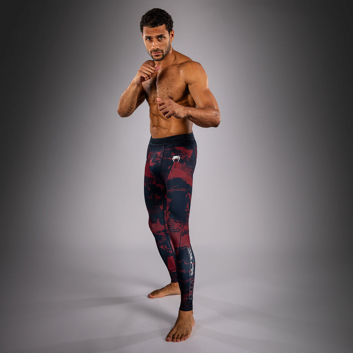 Legging Performance Homme UFC Zenith by Venum Authentic Fight Week - Bleu marine/Bordeaux/Argent - product-type_Pantalons de Compression