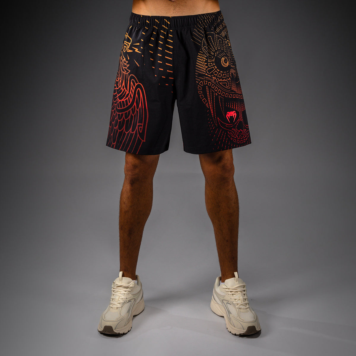 Short d'Entraînement Venum Quetzal Fury - Noir/Rouge Fury/Mandarine - product-type_Shorts de training