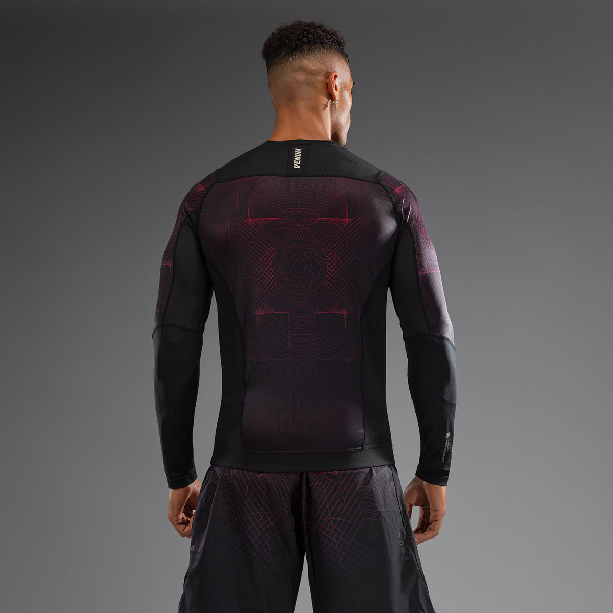 Rashguard à Manches Longues Venum G-Fit Air pour Hommes - Noir Profond/Rouge Feu - product-type_T-Shirts de Compression