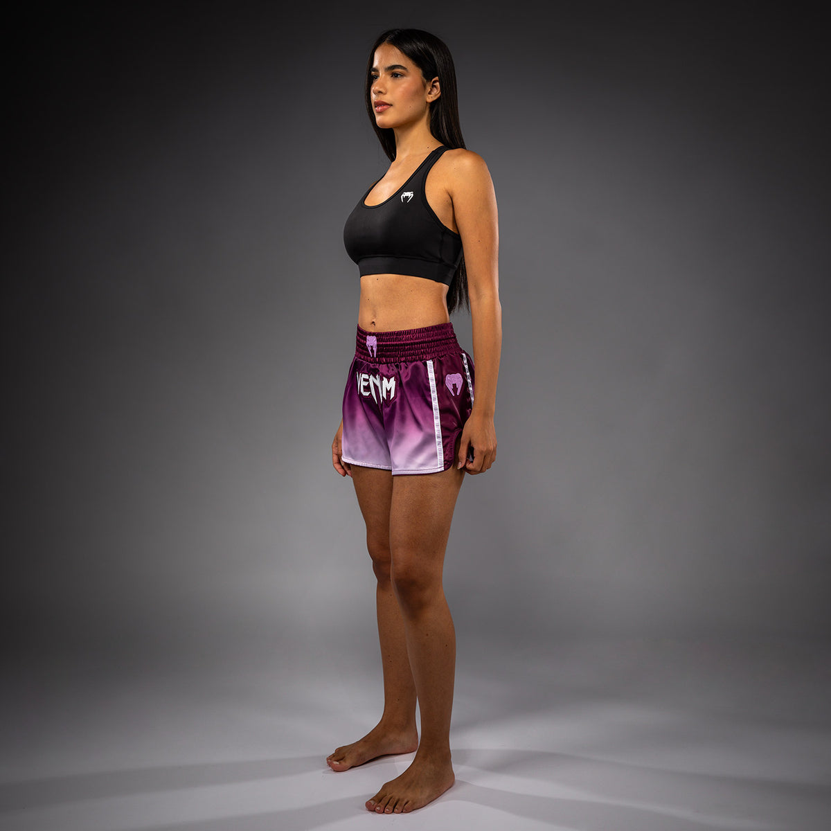Short de Muay Thai Venum Iris - Prune/Blanc - product-type_Shorts de Muay Thai