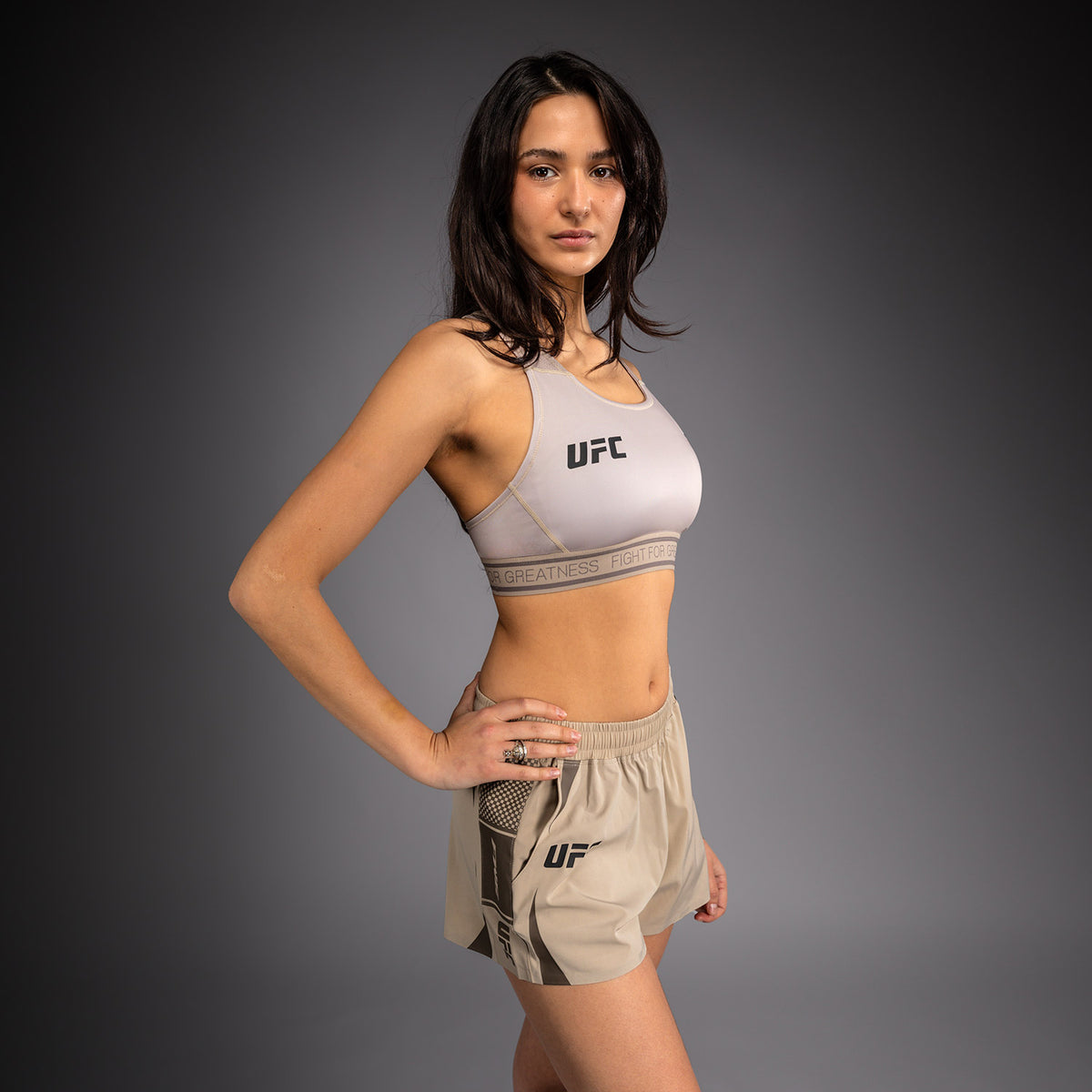 Brassière de Sport pour Femme Venum UFC Unity by Venum Authentic Fight Week - Sable - product-type_Brassières de sport