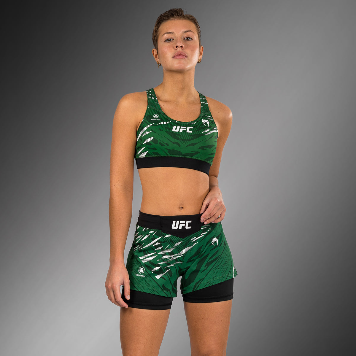 Shorts de Combat pour Femmes UFC Fusion by Venum Authentic Fight Night - Vert - product-type_Shorts de MMA
