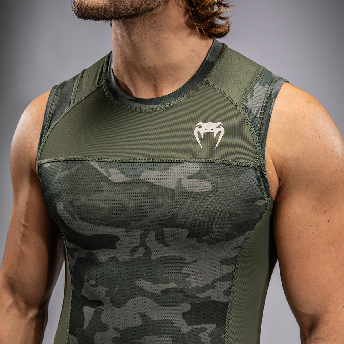 Rashguard sans Manches Venum G-Fit Air pour Hommes - Camo Militaire - product-type_T-Shirts de Compression