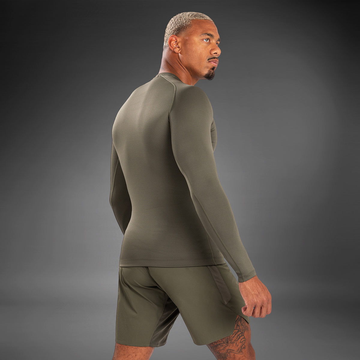 Rashguard à manches longues pour hommes Venum Contender - Kaki - product-type_T-Shirts de Compression