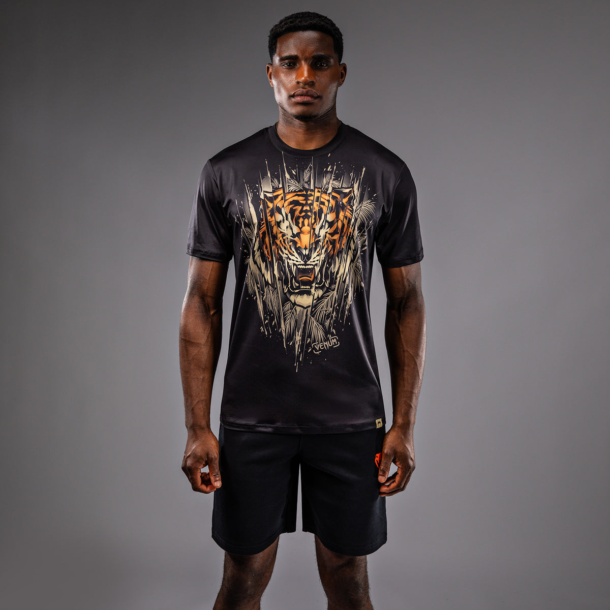 T-Shirt Dry-Tech Venum Tiger - Noir/Orange Néon - product-type_T-Shirts Dry Tech