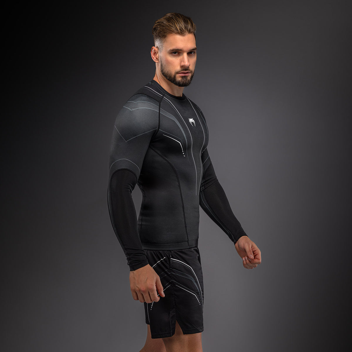 Rashguard à Manches Longues Venum Streamline – Noir/Blanc - product-type_T-Shirts de Compression
